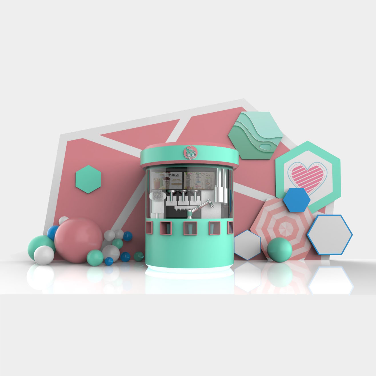 New Fashion Robot Milk Tea Kiosk For Indoor Application Scenarios Featured Image