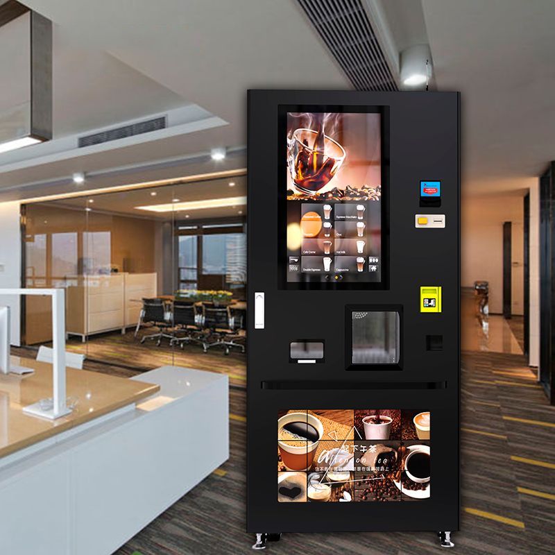 Automatic Hot & Ice Coffee Vending Machine With Big Touch Screen