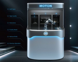 6 Axis Robotic Coffee Shop Barista Ice Coffee Maker 24 Hours Unmanned Vending Machine